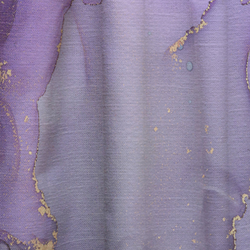 Vert et mauve luxueux abstrait Art fluide IV - Rideau moderne - Velours obscurcissant - 1 panneau
