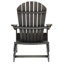 Chaise d'extérieur en bois gris foncé - Pliable, aspect rustique, pliable et confortable