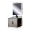 Meuble-lavabo simple blanc lustré 24 po X P 22 po D, comptoir en marbre de culture, 18 po Ensemble miroir et robinet