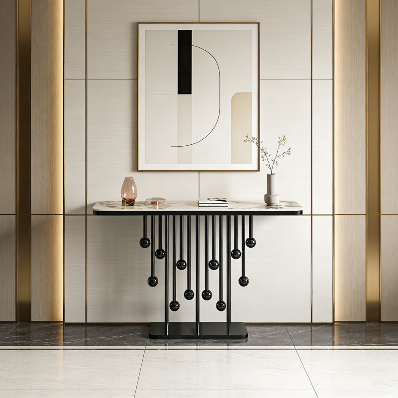 Console Modern Minimalist Luxury Art, Noir, H 33,46 po x l 35,43 po x P 13,78 po