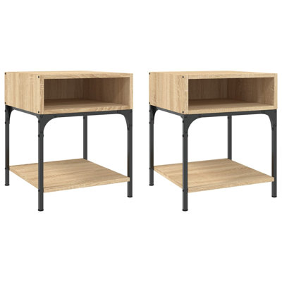 Elsaid 40cm W Iron Bedside Table