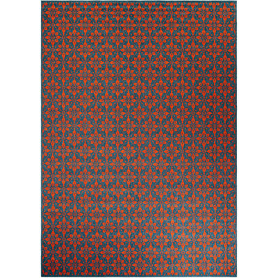 Tapis d'extérieur noir et bleu Aucun