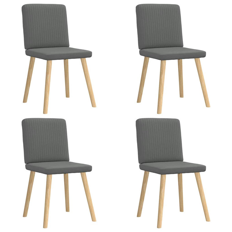  Ensemble de 4 chaises de salle à manger gris foncé