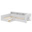 Lit plateforme simple en L avec lit gigogne et tiroir simple-1926026758