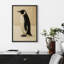 «Penguin Minimal Wildlife Profile Art», reproduction d'art sur toile encadrée très grande-120748005-120748006-120748011