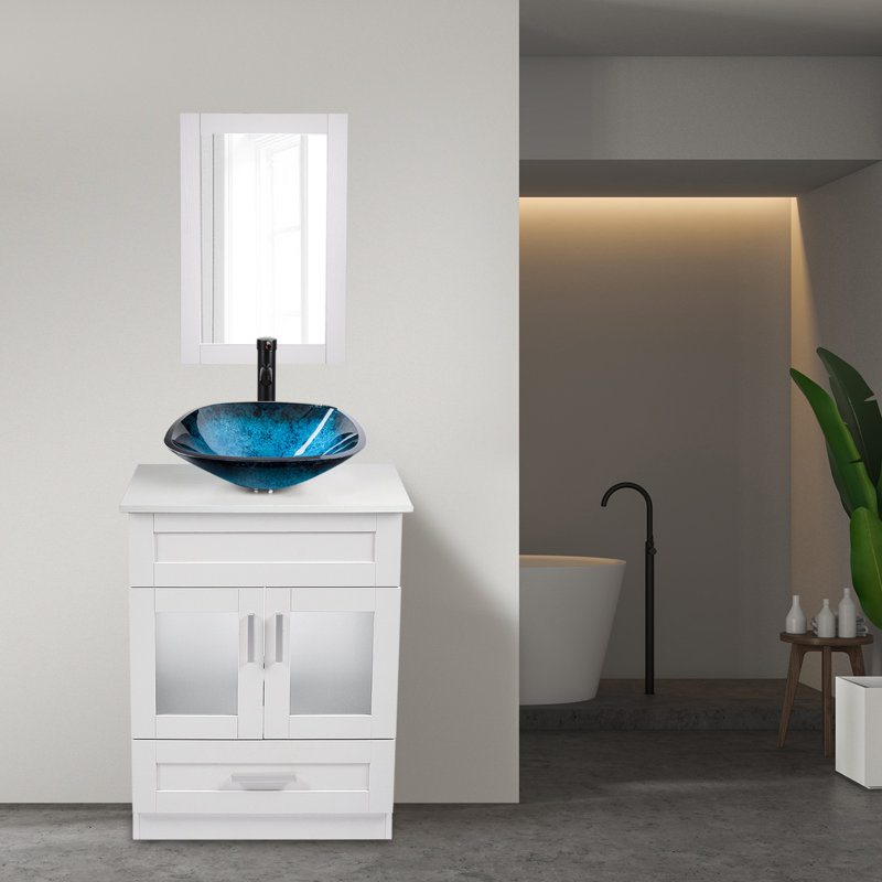 Andoni 24'' Single Bathroom Vanity with Manufactured Wood Top