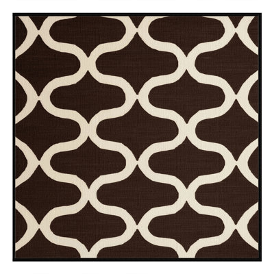 Tapis noir en treillis lavable à la machine