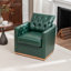 Fauteuil pivotant en cuir véritable Azib-1411745281