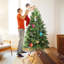 Arbre de Noël 6 pi avec 1032 pointes en PE + PVC - Arbre de Noël plein corps avec branches articulées, assemblage facile, support en métal stable, décoration de Noël classique-120930819