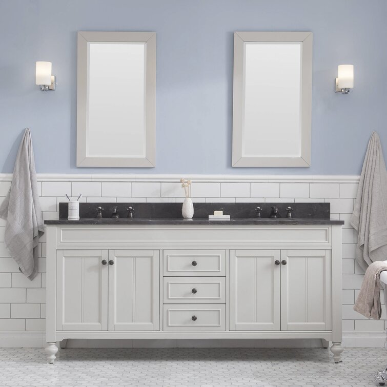 Annaline 72'' Free-Standing Double Bathroom Vanity with Engineered Stone Vanity Top Lark Manor Base Finish: Silver Gray