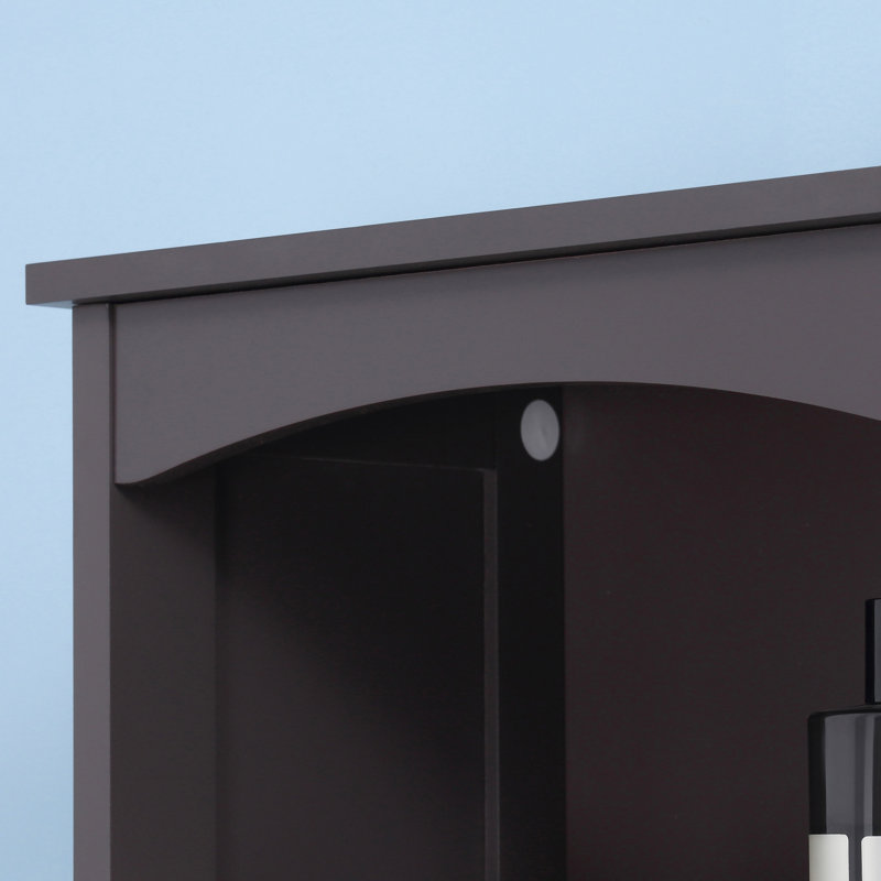Rangement de salle de bain - 3 tablettes et armoire à tiroirs en brun pour maximiser l'espace
