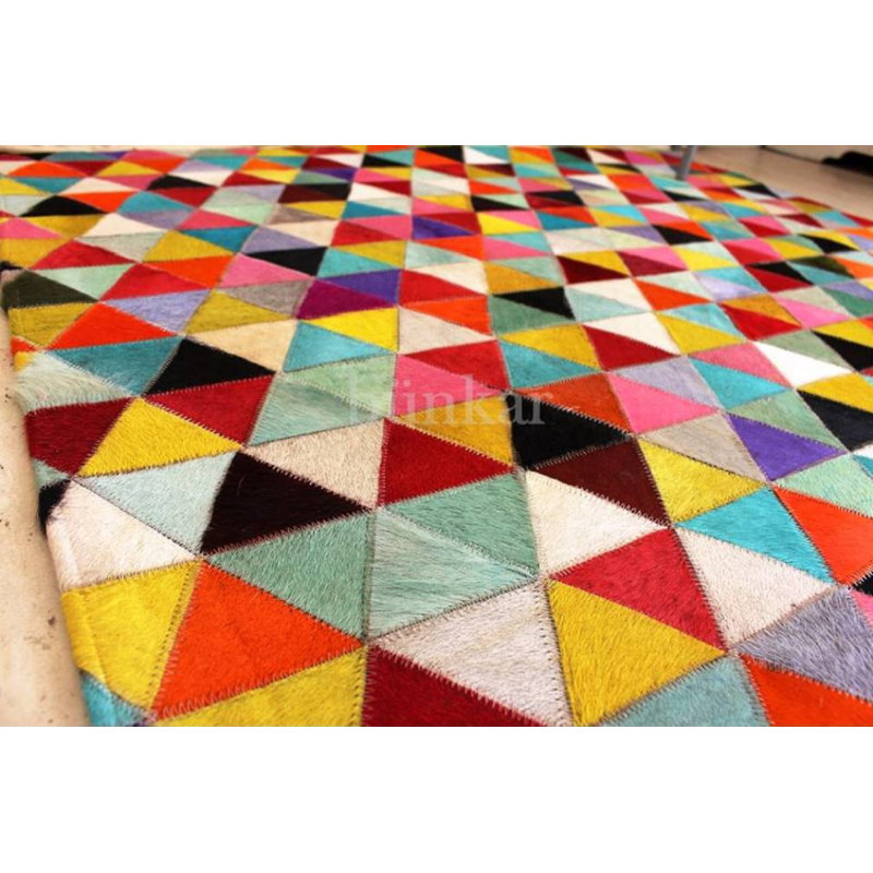 Fessler Geometric Cowhide 150cm X 210cm Area Rug