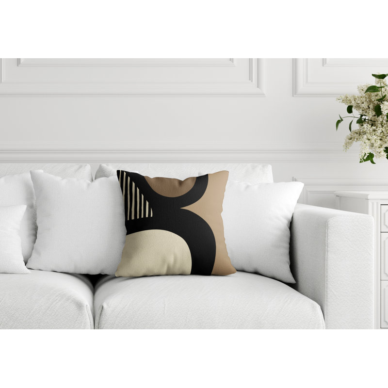 Lara Abstract Outdoor Reversible, Off White, 15" x 15"
