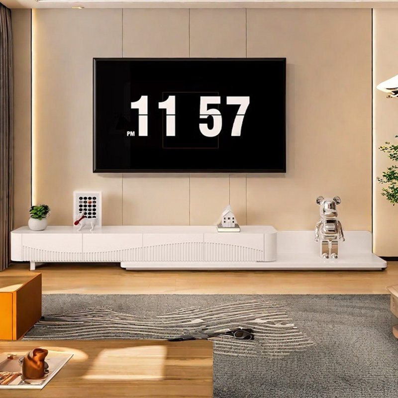 Meuble télé simple rétractable Butter Wind, 86.61"