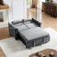 Lit convertible 2 places en velours gris