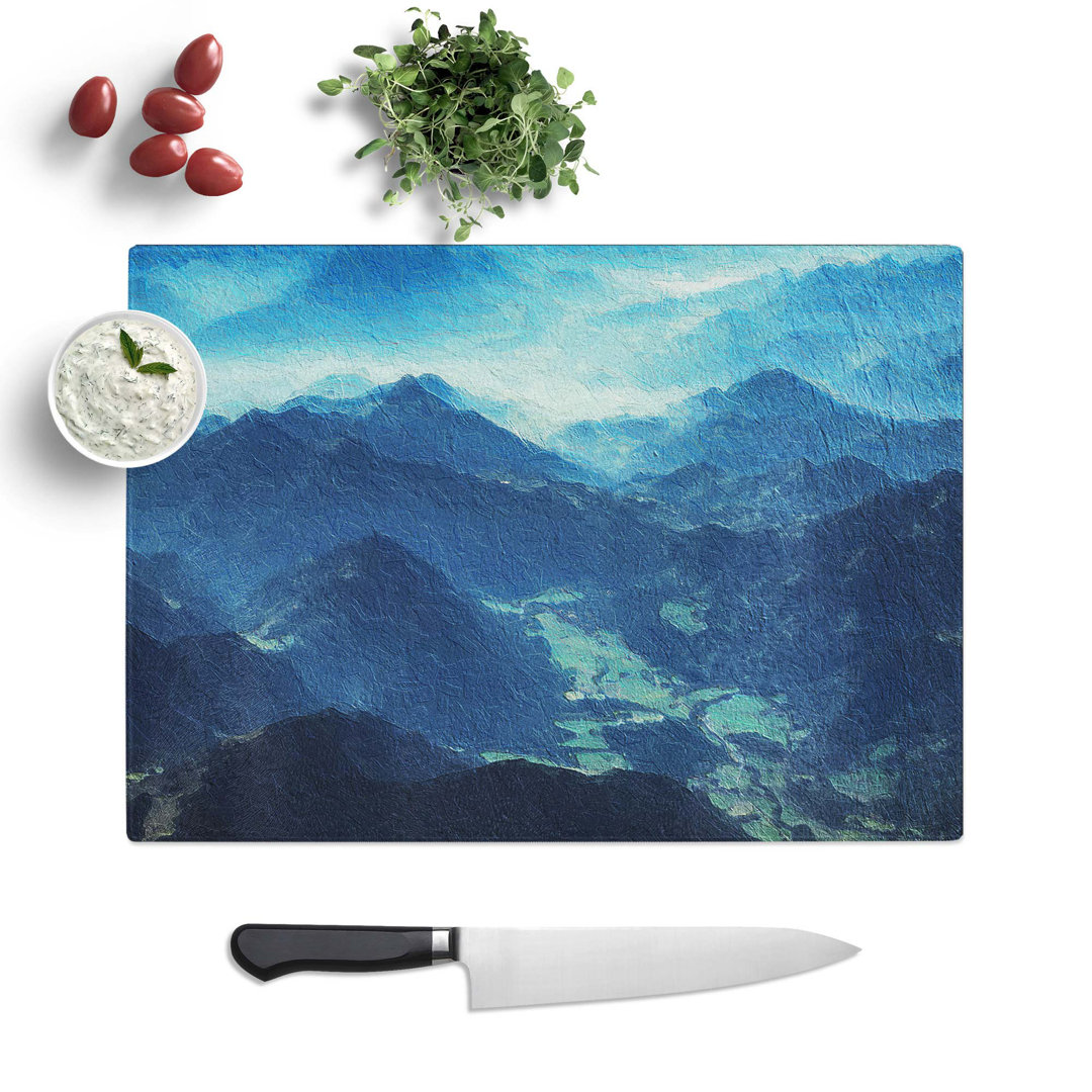 Tempered Glass Brandenburg Alps Austria Chopping Board