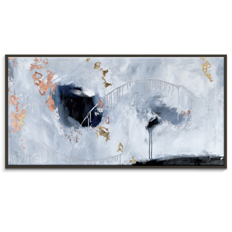 Julie Ahmad - Print on Canvas, 31cm H x 61cm W, Black Floater Frame