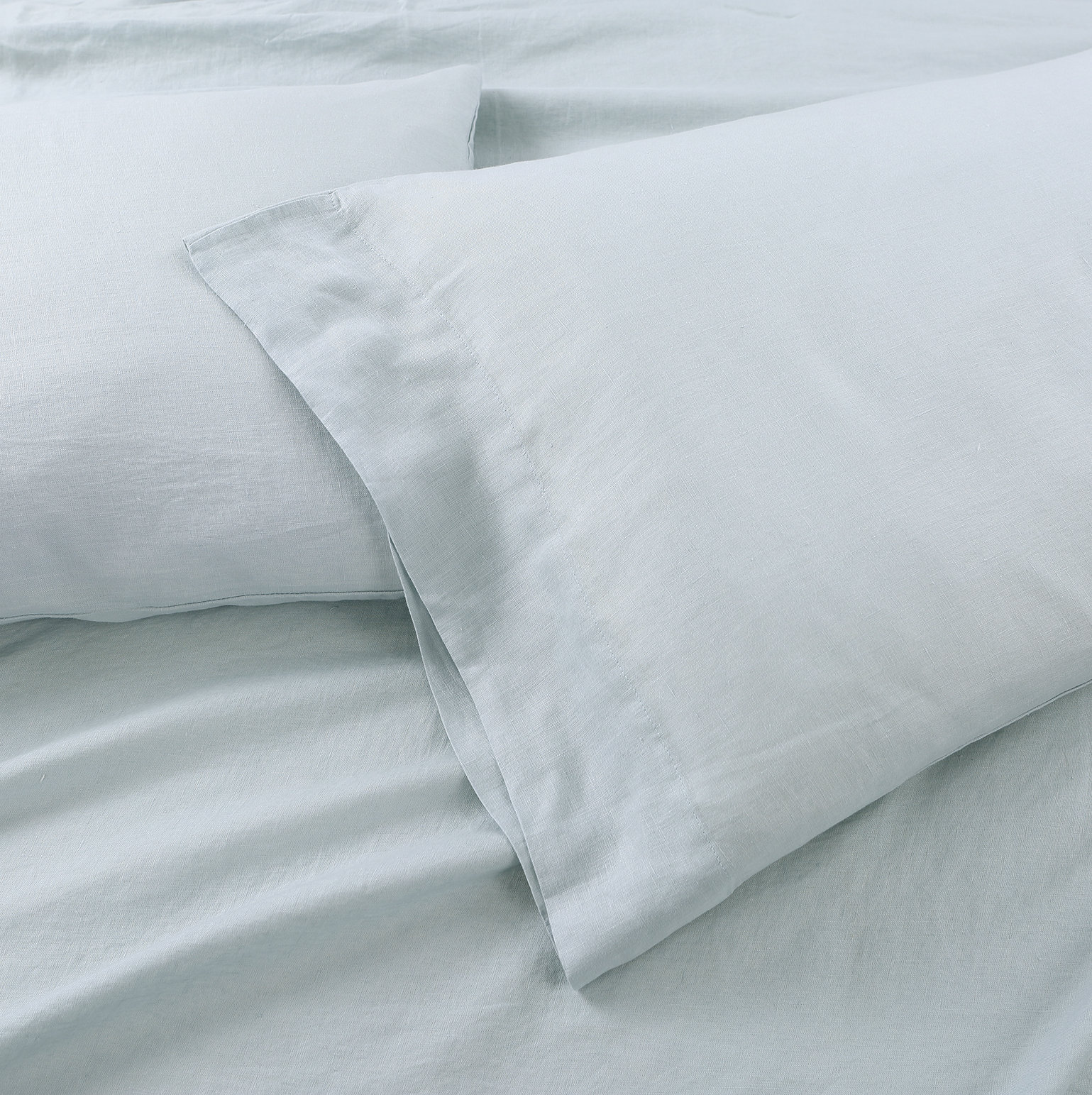 Frazier Linen Duvet Cover Set, Full/Queen Duvet Cover + 2 Standard Shams, Blue