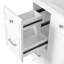 Meuble-lavabo de 36 po avec lavabo en céramique, tiroirs standard et double couche, portes à fermeture en douceur, tablettes réglables, armoire de rangement moderne pour petites et moyennes salles de bain-126278386