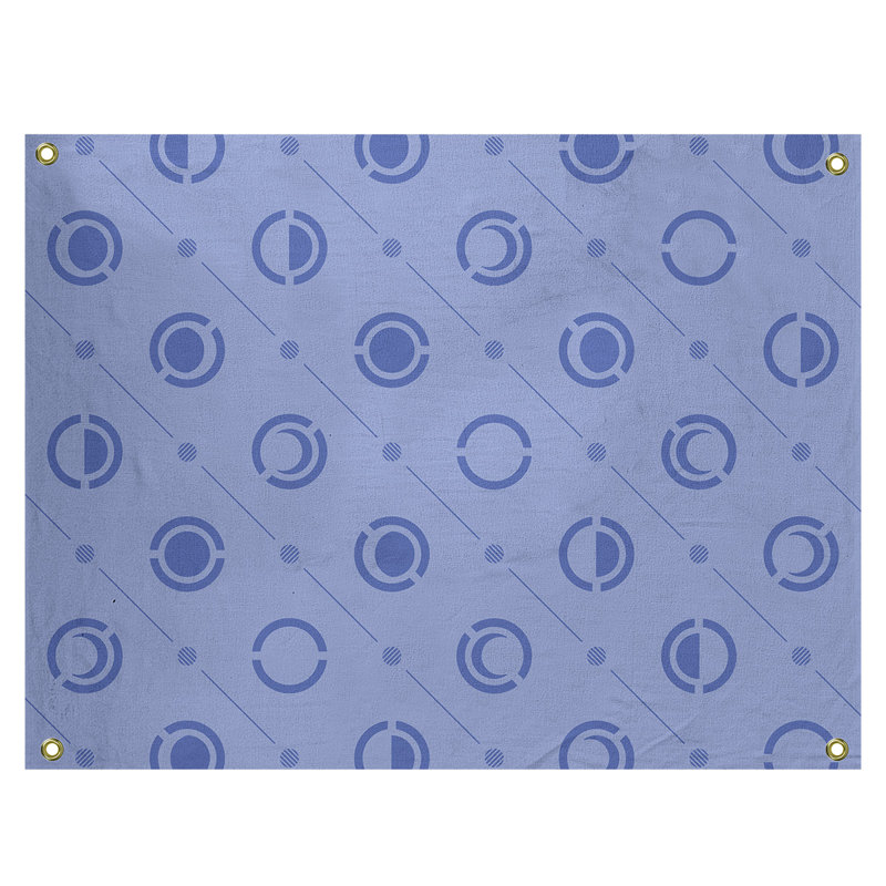 Tapisserie, H 50 po x l 59 po, bleu