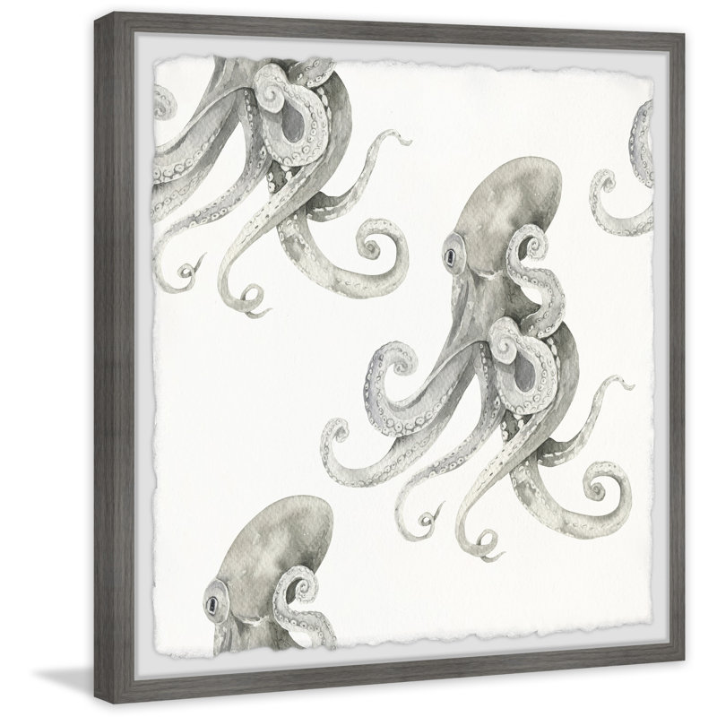 Octopus Dreams - Single Picture Frame Print, 81cm H x 81cm W x 3.81cm D
