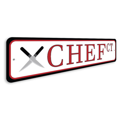 Chef Street Aluminum Sign