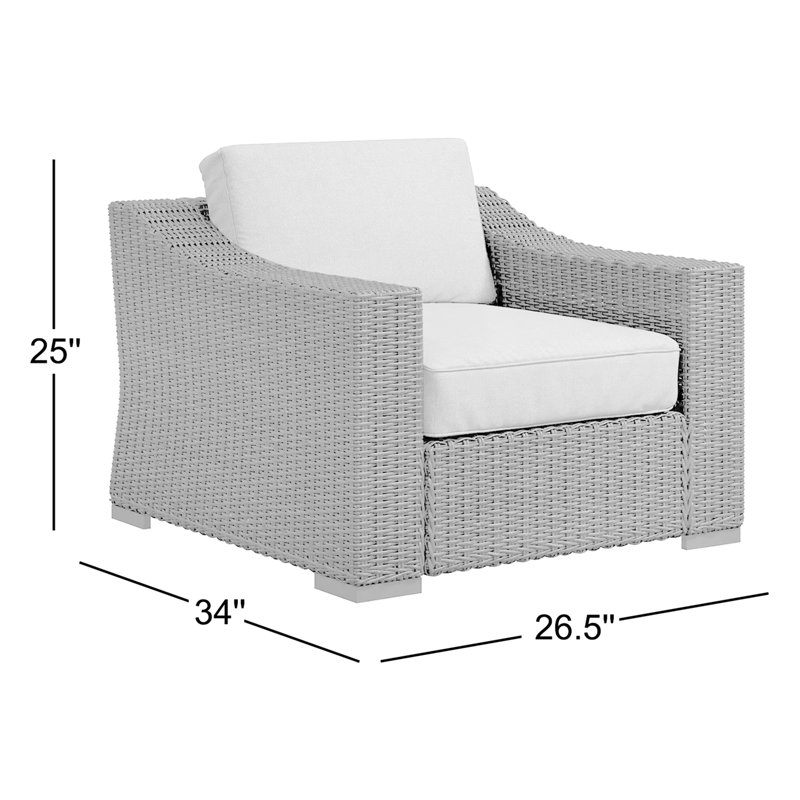 Chaise de patio avec coussins, Brun clair