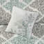 Courtepointe 6 pièces pour très grand / très grand lit. Imprimé en microfibre, matelassage vermicelle, petites feuilles, 2 taies décoratives, 3 coussins très grand. Microfibre avec revers en diamant doux brossé-122457373