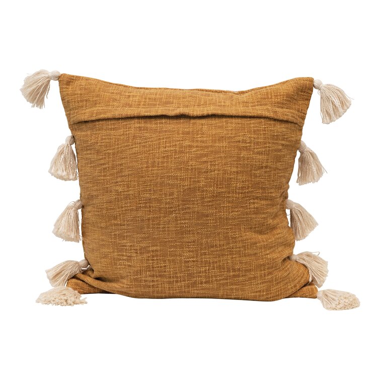 Amaranth Two-Tone Cotton and Jute Throw Pillows, Set of 2