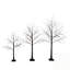 3 arbres avec lumières et support robuste