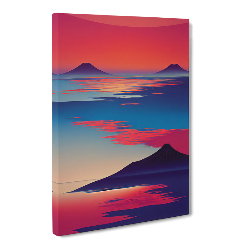 Premont Japanese Mountain Sunset Vol.1 - Wrapped Canvas, 60cm H x 40cm W x 3cm D
