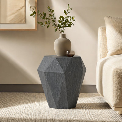 Pringle Grey Octagonal Solid Mango Wood Side Table
