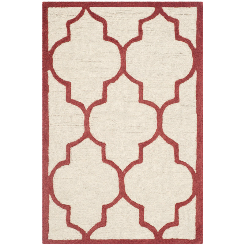 Tapis géométrique en laine touffeté à la main Martins, Rectangulaire 3 pi x 5 pi