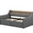 Gray Twin Daybed With Useful Storage. Upholstered. Charging Station & Led. Build
