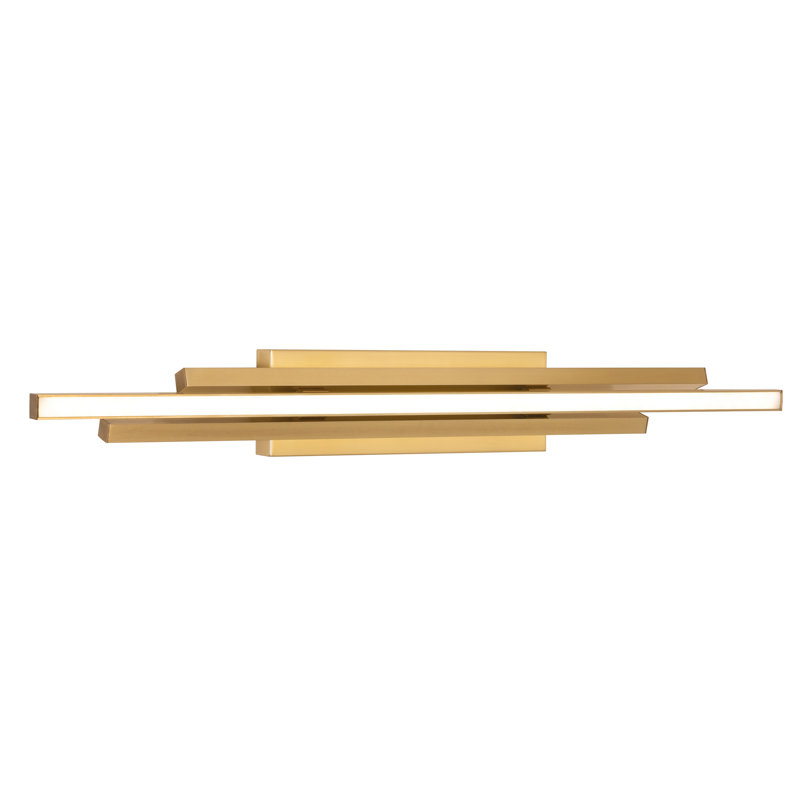 Indra 36" Satin Brass Dimmable LED Vanity Light