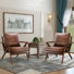 75.9cm Wide Modern Vegan Leather Armchair with Solid Wood Frame