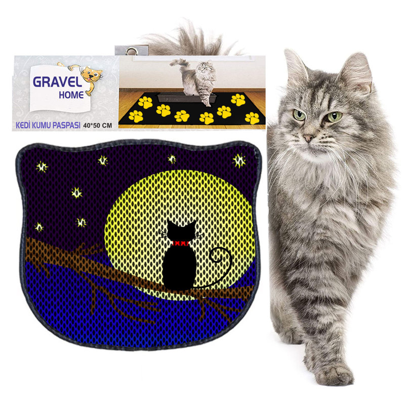 Durable Cat Litter Mat, 15.7 x 19.7 inches | 50% PVC / 50% Polyester, Machine Washable & Vacuum Friendly | Perfect for Easy Cleanup, Non-Slip Design to Keep Your Home Clean & Fresh, Ideal for Pet Owners