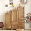 Console rectangulaire en bois massif brun-1062081457