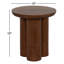 Table d'appoint ronde en bois naturel pour la décoration intérieure - Table d'appoint sculpturale moderne pour le salon, la chambre à coucher et la table de bout fonctionnelle étroite - 18 po-928683154