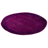 Overdyed Hand-Knotted Wool Modern-Contemporary Purple Area Rug 6' 1" x 6' 1"