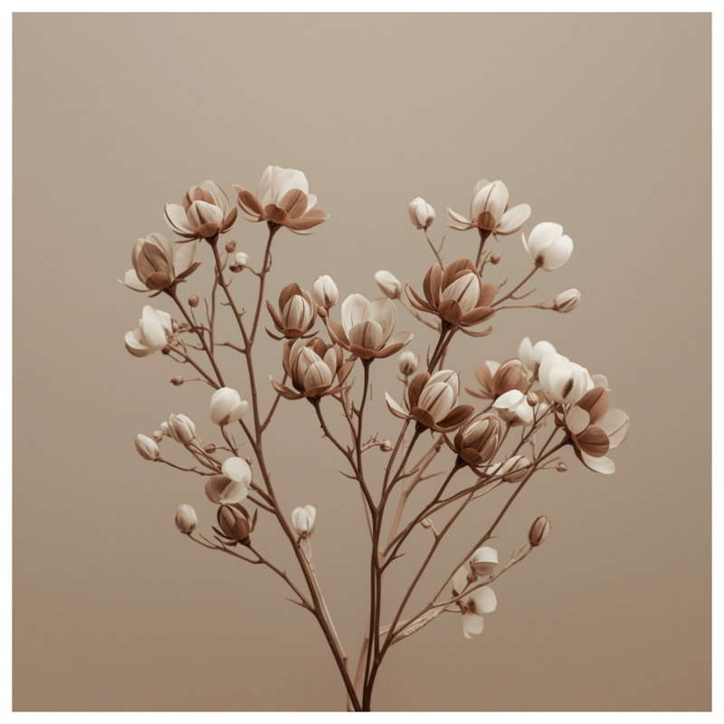Rideau de douche beige Magnolia, 70in W x 84in H