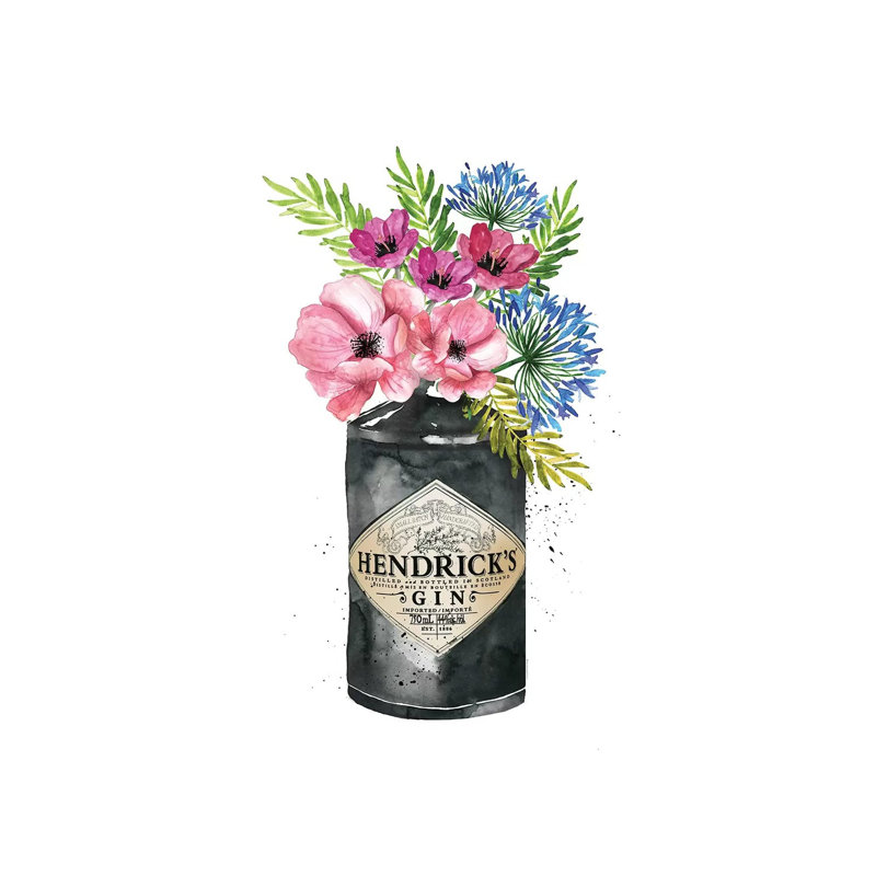 Hendricks Pink Flowers by Mercedes Lopez Charro - Wrapped Canvas Painting, 66.04 cm H x 45.72 cm W x 3.175 cm D