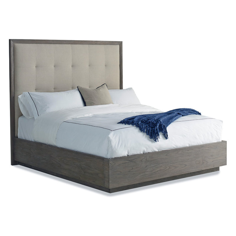Palmer Upholstered Standard 2 Piece Bedroom Set, Queen, Mink