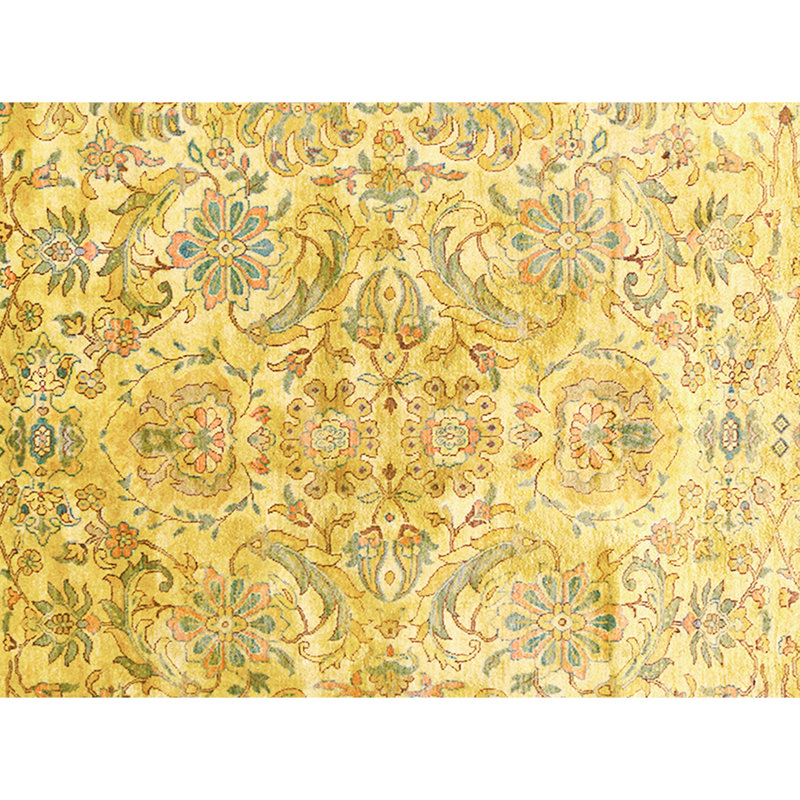 High-Quality Hand-Knotted Gold Area Rug