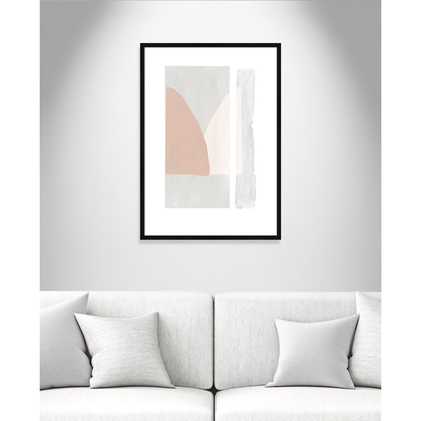 Soft and Light - Painting Print, Black Wood Framed Paper, 35.5" H x 25.5" W x 0.75" D