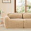 Canapé en forme de L sans os, tissu moelleux doux et moelleux, avec chaise éponge haute densité 32D, aucun assemblage requis, conception ergonomique inférieure antidérapante, avec coussins décoratifs, convient aux chambres à coucher, kaki clair-1511752647