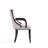 Grand Traditional Vegan Leather Upholstered Beech Wood Dining Arm Chair in Light Gray-86801752