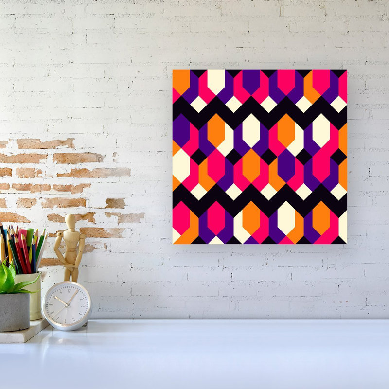 Coloured Abstract Pattern - Wrapped Canvas Print