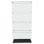 Vitrine à 5 niveaux en verre avec 5 modes DEL dynamiques, portes doubles et tablettes fixes pour un accès facile, vitrine sur pied pour la présentation de bureau à domicile ou de magasin