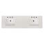 Meuble-lavabo double 72 po avec plateau Ajdina